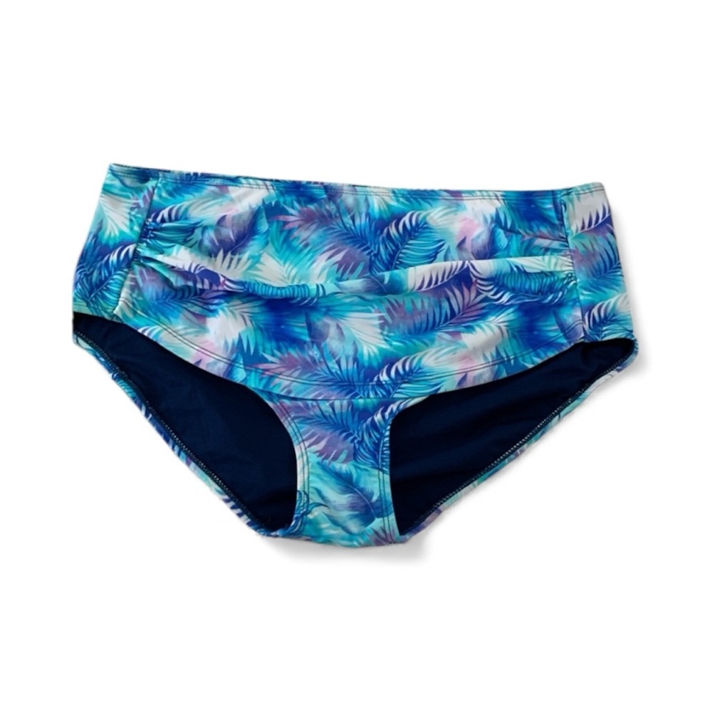 HEAT Blue tropical floral Bikini BOTTOM